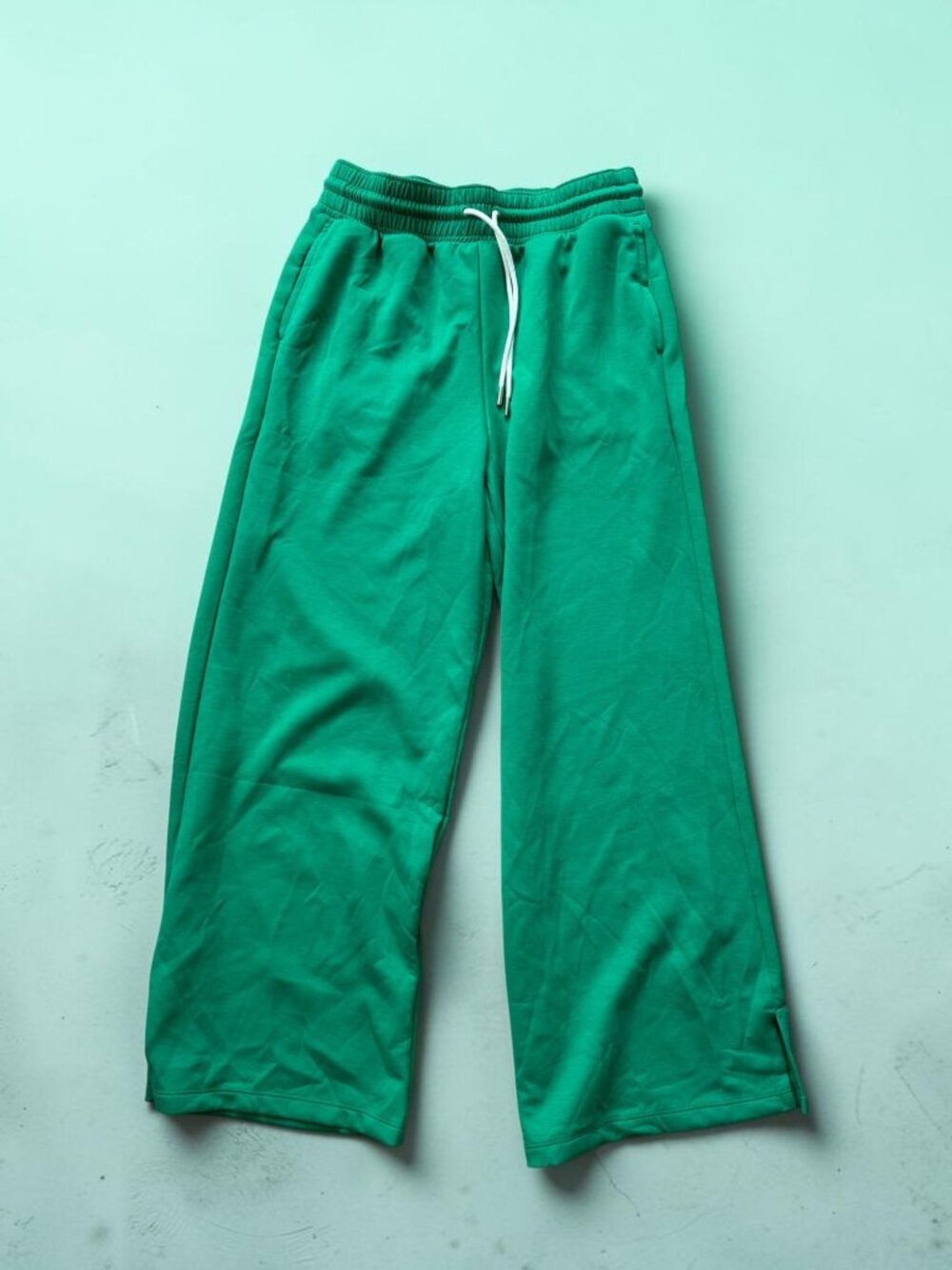 ZENANA Green Wide Leg Lounge Sweat Pants NEW NWOT